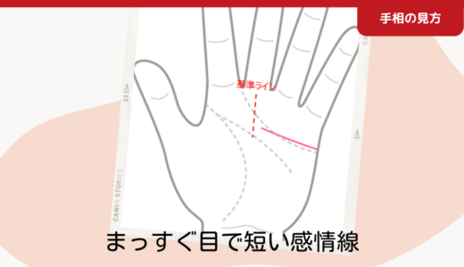 まっすぐ目の短い感情線｜意識的に愛情表現しよう！