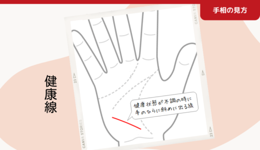 健康状態が現れる【健康線】は、変化しやすい線。