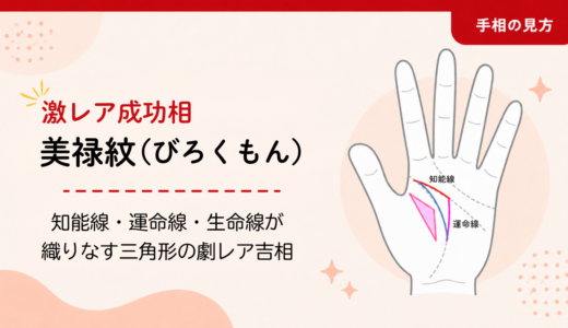 美禄紋（びろくもん）の意味と見分け方！知能線・運命線・生命線が作る劇レア吉相