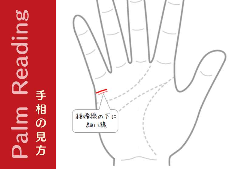 浮気線 結婚線の上下に出る細い線は 浮気や浮気性を現している 手相観ぱなせ