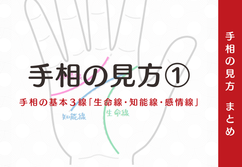 手相の見方 手相の基本３線 生命線 知能線 感情線 手相観ぱなせ